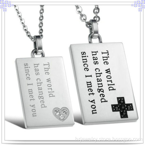 Lovers Fashion Pendant Stainless Steel Jewelry Necklace (HR2001)